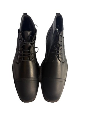 Pinkolinos Ankle Boots Men s EU 41 US 8.5 Black Leather Cap Toe