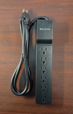 Belkin 6-Outlet Home Office Surge Protector, 700 Joules, 4ft Cord, Black New