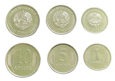 Trans-Dnestria 3 Coins Set 1, 5, 10 Kopeek UNC World Coins