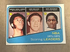 1972-73 Topps #171 Kareem Abdul-Jabbar - NBA 1971/1972 Scoring Leader Ex