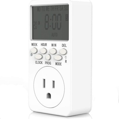 7day Programmable Digital Countdown Plug Timer For 110v Ac Energysaving Indoor T