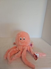 TY Beanie Buddy - INKY the Octopus - Pink Mint Condition with Tag