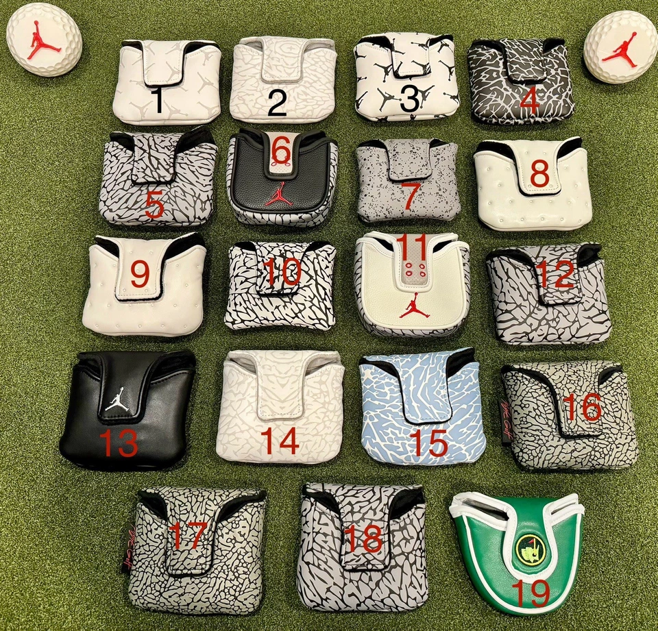 Air Jordan Mallet Putter Cover Elephant print Magnetic Handmade Upcycled - Image 3 of 4