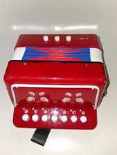 GREAT GIFT NEW Top Quality Red Accordion Kids Musical Toy w 7 Buttons 2 Bass