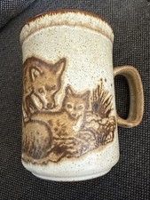 Vintage Dunoon Füchse Design Stoneware Mug Scotland 10cm Tasse