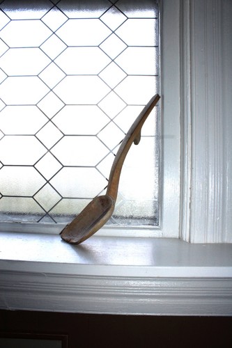 Antique 1800s Large 16" Handmade American Wood Scoop Ladle Primitive - Picture 3 of 7
