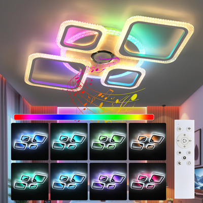 Qualität RGB LED Deckenleuchte Wohnzimmer Deckenlampe Dimmbar mit Fernbedienung