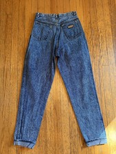 Vintage PS Gitano Jeans Womens 14 Long Blue High Waisted Tapered Acid Wash 90s