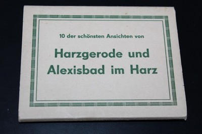 s/w. Kleinformat Echtfoto Bildermappe - Harzgerode Alexisbad im Harz - DDR 1956