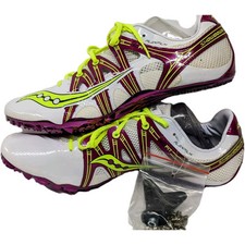 Saucony Womens Showdown Spiked Running Shoes Cleats Size 11 IsoFit FlexFilm New