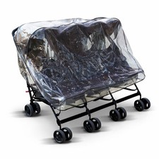 Regenschutz für EES Dreifach-Kinderwagen Buggy, hergestellt in Großbritannien aus superweichem PVC