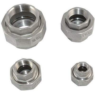 1/2''-2'' 1.5'' NPT Female threaded Union Coupling Pipe Fitting stainless steel 304