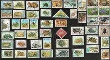 50 All Different  TURTLES & TORTOISES  ON   STAMPS