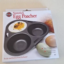 NEW Norpro Nonstick Egg Poacher Lightweight Compact Metal 