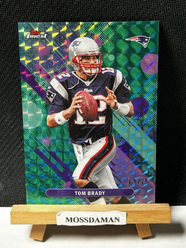 2025 Topps Finest - Tom Brady - Green Geometric Refractor #/75 - Patriots