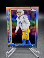 2025 Topps Chrome Football Cameron Dicker Refractor Card #162 LA Chargers