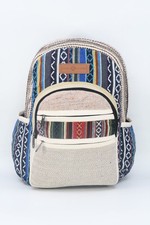 Mochila de cáñamo puro natural hecha a mano mochila de día del Himalaya viaje senderismo cartera 17x14"