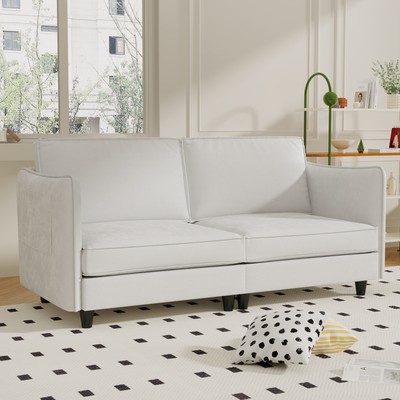 74.27'' Loveseat Sofa Couch 2 Seater Upholstered Sofa Couch for Living Room US