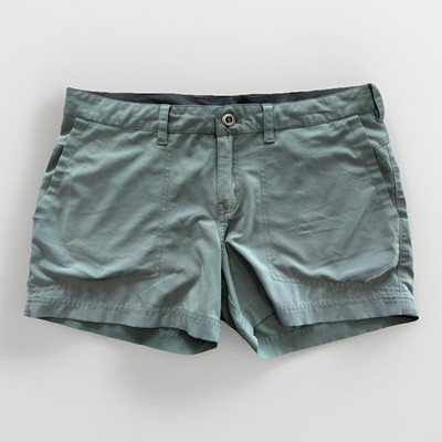 Patagonia Happy Hike Shorts Womens 7 Hiking Trail Stretch Quick Dry Sage Green