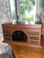 Crosley Rochester 5-in-1 Entertainment Center CR66D Turntable Radio Cassette CD