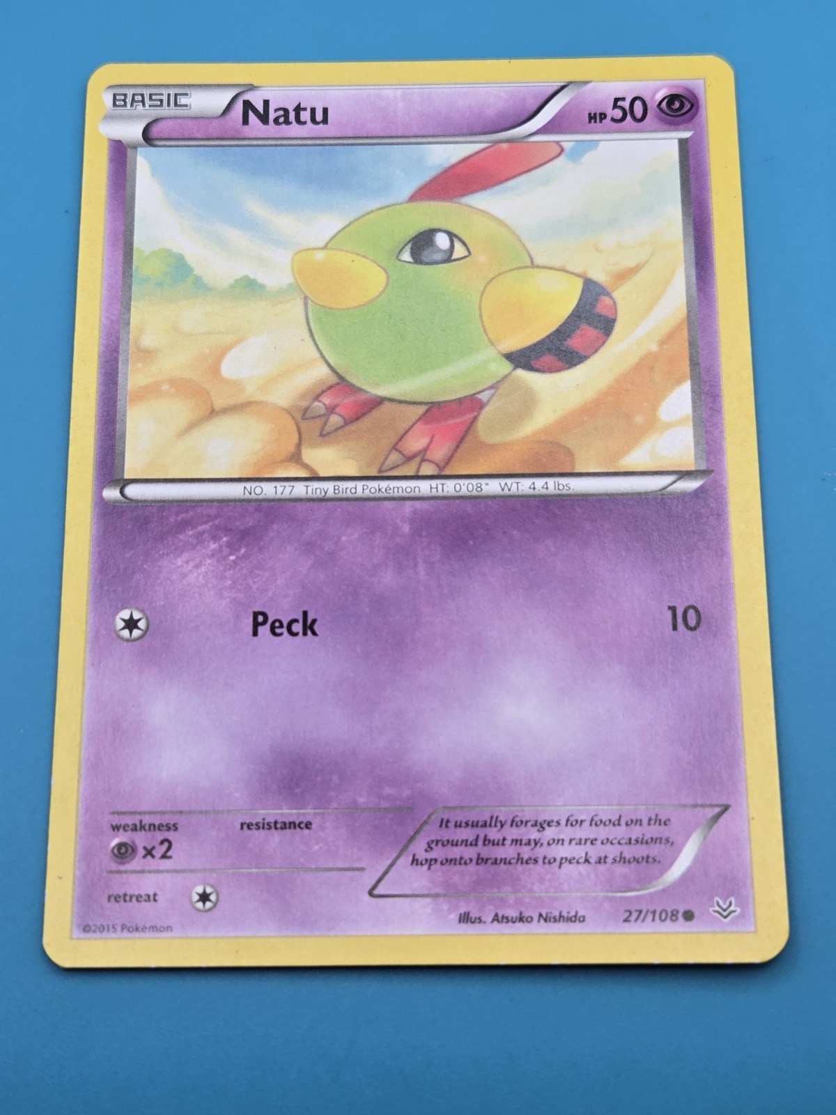 Natu 27/108 Common - Pokemon XY Roaring Skies Card Regular MP