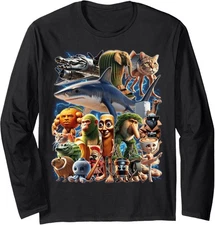 Italian Brainrot Costume Gen Z Character Collage Long Sleeve T-Shirt