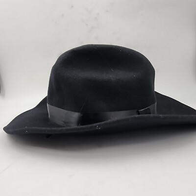 Marcus Adler Wool Short-Brim Cowboy Hat with Satin Trim 