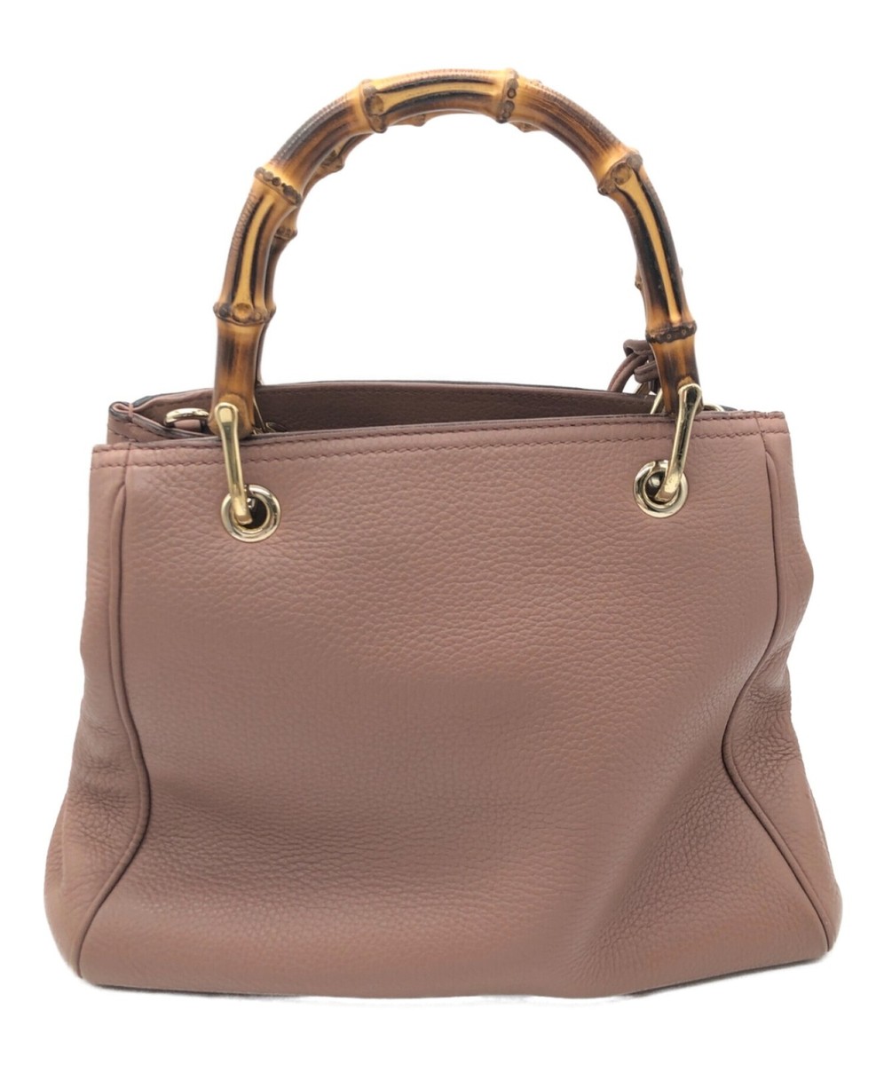 GUCCI Gucci Bamboo Shopper Handbag pink Auth From Japan | eBay