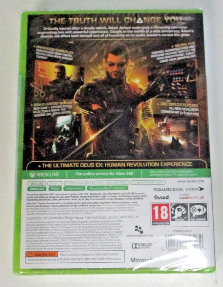 Deus Ex Human Revolution - Xbox 360 - Director's Cut - New & Sealed - Image 3 of 3