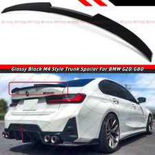 FOR 19-26 BMW G20 330i M340i M3 G80 GLOSS BLACK M4 STYLE HIGHKICK TRUNK SPOILER