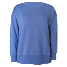 Green Tea Women's Colbalt Blue Treated Oversized Relaxed Pullover Sweatshirt