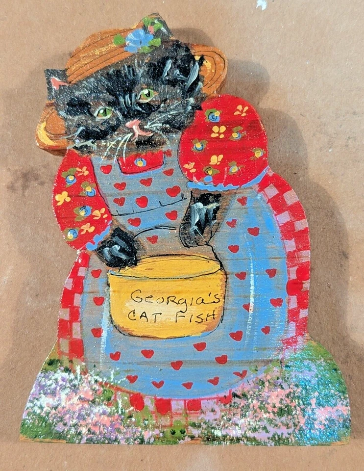 Lote de arte popular recortes de madera + bolígrafo pintura animales del bosque niños años 90 vintage Foto 3 de 4