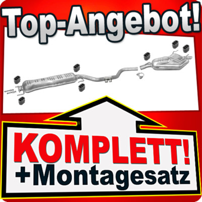 Auspuff für SAAB 9-5 I 2.0 2.3 T Turbo auch AERO 1997-2010 Auspuffanlage