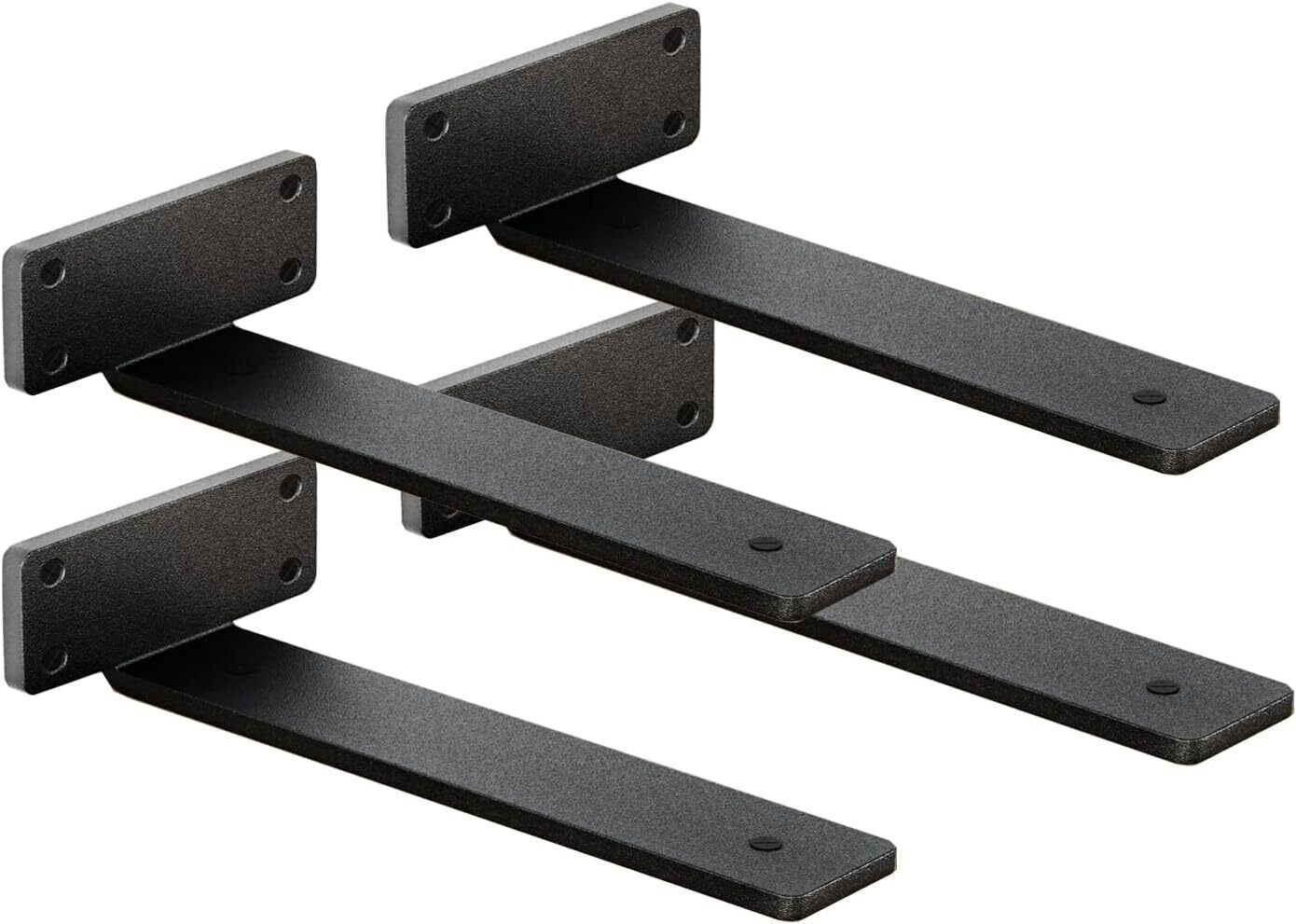 4 Pack 14 Inch Heavy Duty Floating Shelf Brackets 1/5 Inch Thick  