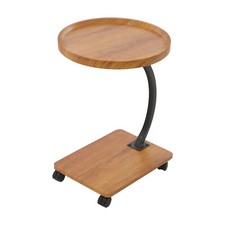 C-förmiger Beistelltisch 2 Stufen Couchtisch Sofatisch Nachttisch 40x40x60cm DHL