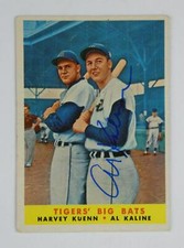 Al Kaline Signed 1958 Topps Trading Card Detroit Tigers Autographed HOF