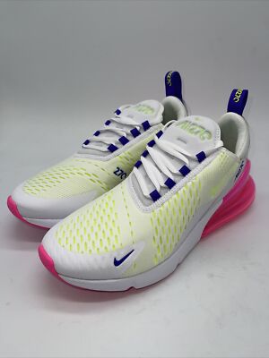 nike air max 270 white volt pink blast indigo