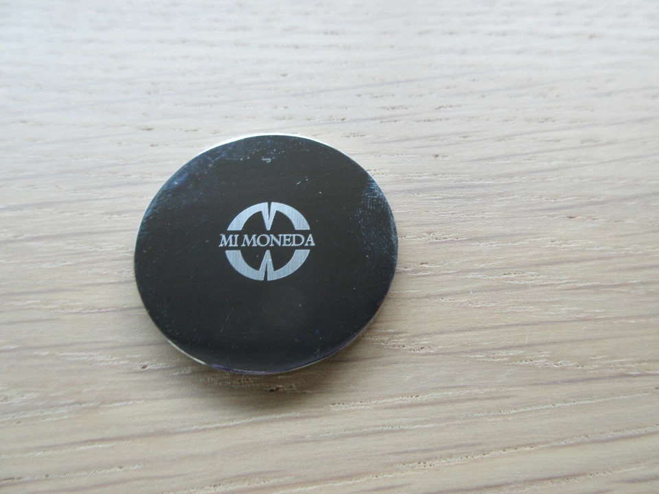 MI MONEDA Lg DELUXE METALLIC Graphite & Gold SWAROVSKI Crystal Coin NEW HTF - Image 4 of 4