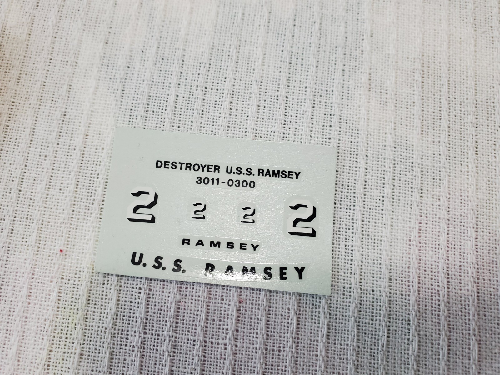 1987 U.S.S. RAMSEY Model Kit #3011  1/310 Scale Build New