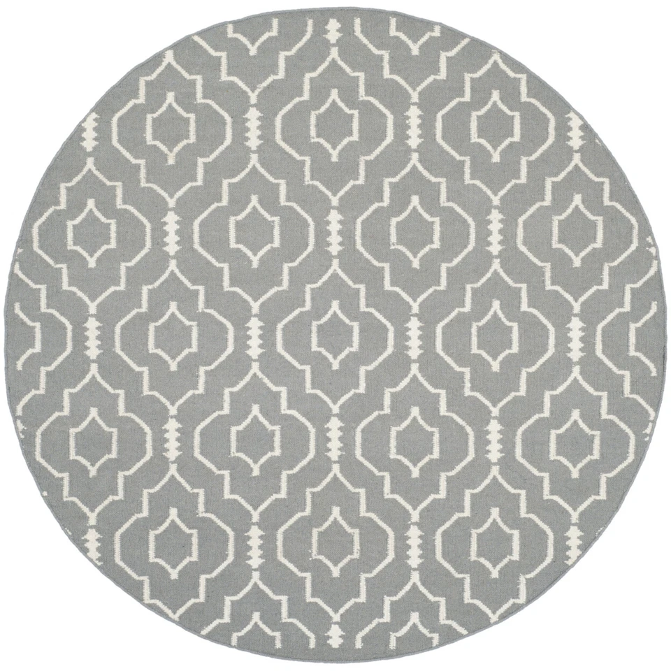 SAFAVIEH Dhurries DHU637B Handwoven Grey / Ivory Rug - Image 4 of 4