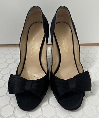 Alexandra Neel Isadora Black Silk Heels EU 37  US 7