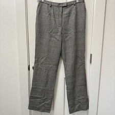 Vintage Pendleton Womens Virgin Wool Slacks Pants Sz 12 Houndstooth Black Brown