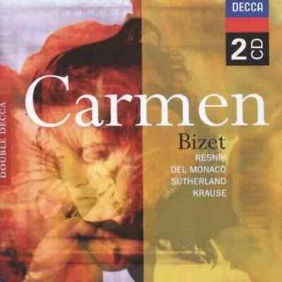 Carmen - Bizet Resnik, Del Monaco, Sutherland, Krause NEW 2CD