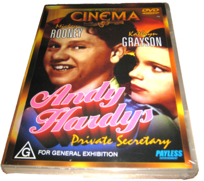 Andy Hardy's Private Secretary - Mickey Rooney - New Sealed DVD - Region 4