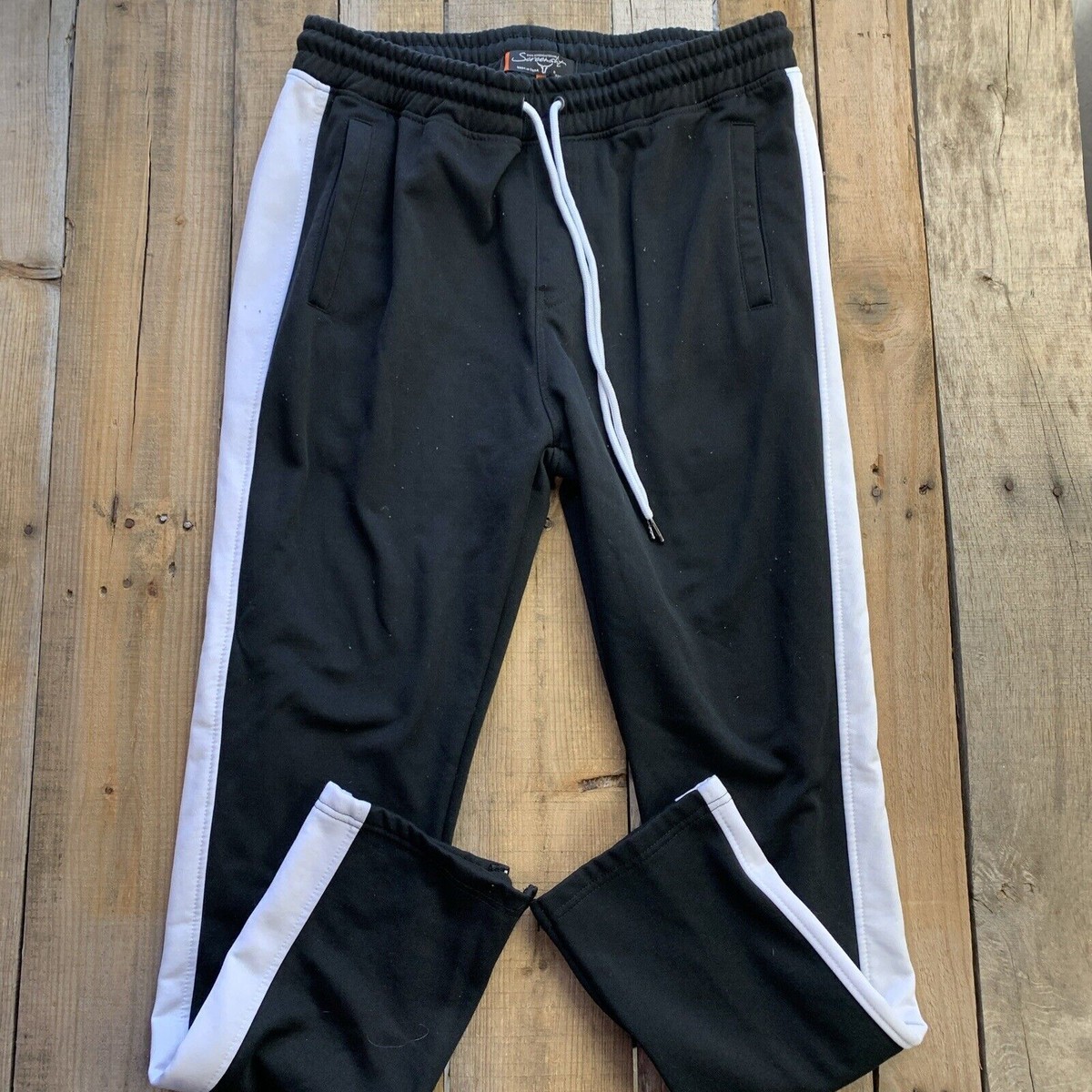 Screenshot Track Gym Pants Mens Size 2XL Black White Joggers