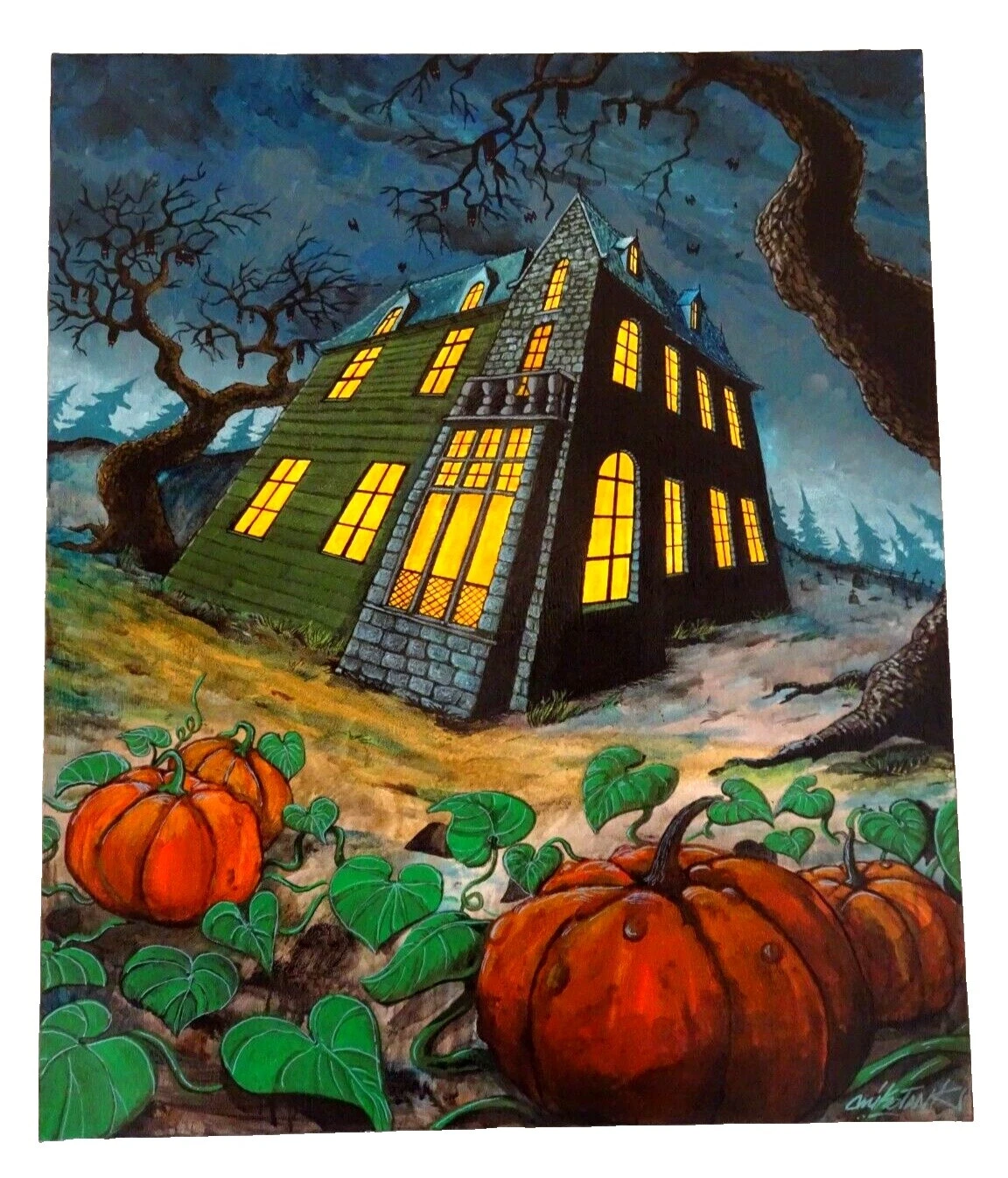 Pinturas de Arte de Halloween de Lona Ilustração Artística