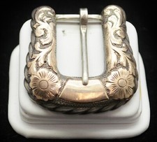 Sterling Silver Cool Pretty Design SMALL Belt Buckle FMZ003
