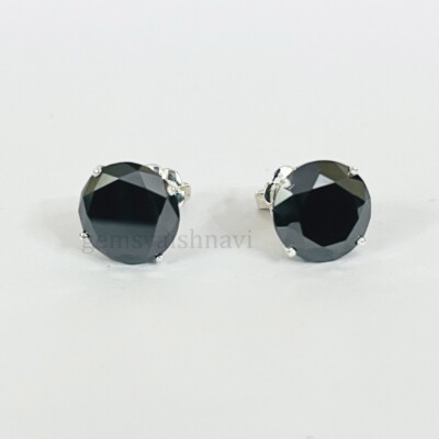 5 Ct Black Diamond Stud Earrings Great Shine AAA Grade Certified ! Birthday Gift