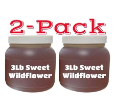 RAW HONEY 2 Pack WILDFLOWER 3 LB 1.36kg 48oz Each 100% PURE Delicious Unfiltered