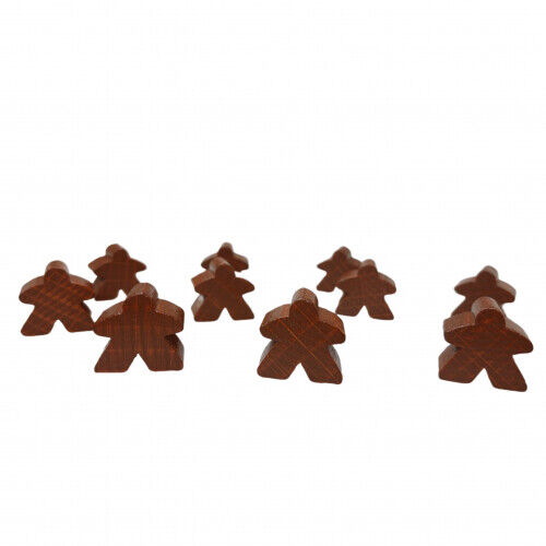 Carcassonne - Meeple - 10er-Set - Wood Braun